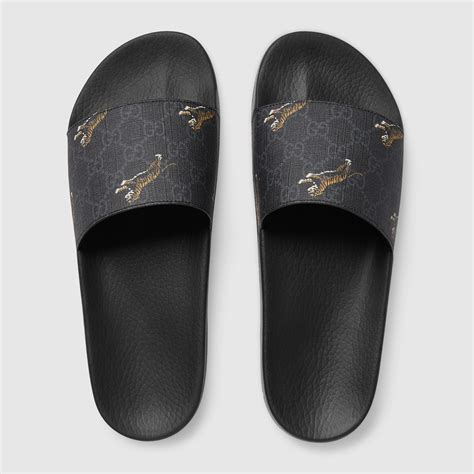 gucci slides supreme snake|Gucci tiger slides men's.